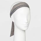 Plaid Tie Headwrap - Universal Thread Gray