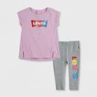 Levi's Toddler Girls' Tunic Top & Leggings Set - Rose Shadow