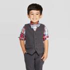 Oshkosh B'gosh Toddler Boys' Herringbone Vest - Dark Gray 12m, Toddler Boy's