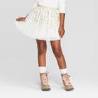 Girls' Sequin Skirt - Cat & Jack Cream Xs, Girl's, White