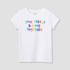 Girls' 'love Freely' Short Sleeve Graphic T-shirt - Cat & Jack White