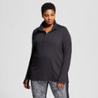 Women's Plus-size 1/2 Zip Pullover - C9 Champion Black
