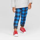 Toddler Boys' Plaid Pull-on Jogger - Cat & Jack Blue