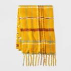 Women's Plaid Scarf - A New Day Yellow