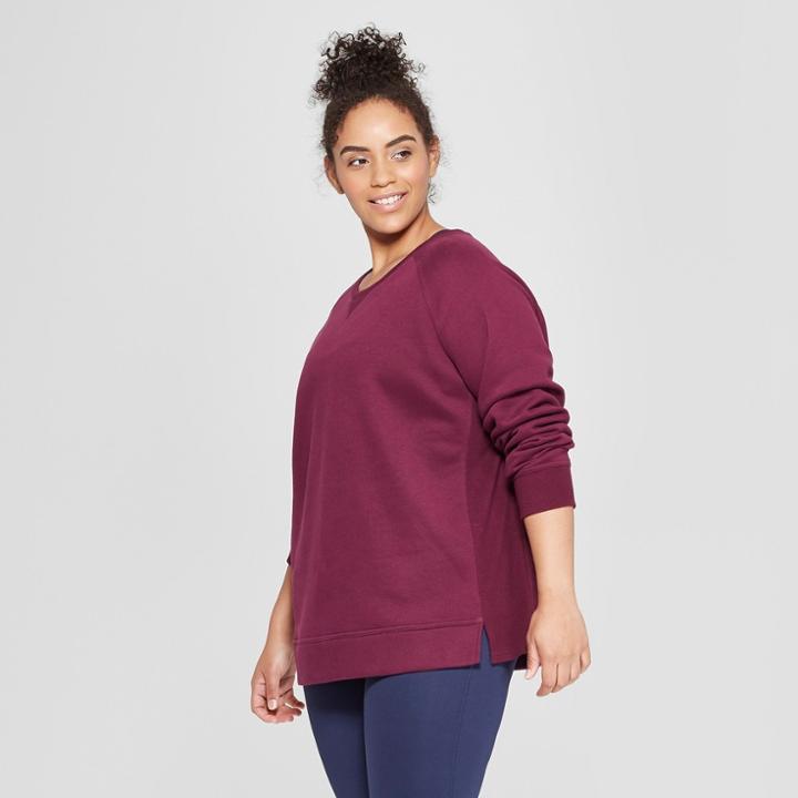 Women's Plus Size Authentic Fleece Sweatshirt - C9 Champion Dark Berry Purple