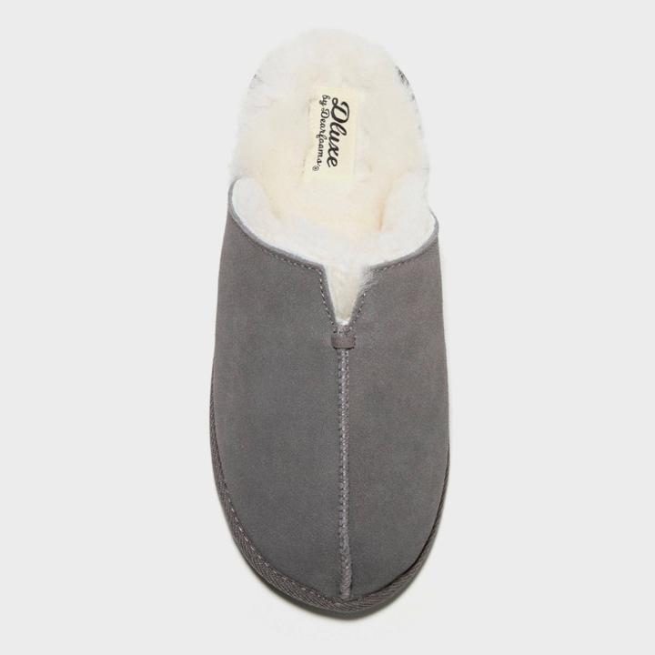 Men's Dluxe By Dearfoams Colter Slide Slippers - Gray