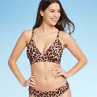 Women's Animal Print Bikini Top - Kona Sol S, Women's, Size: