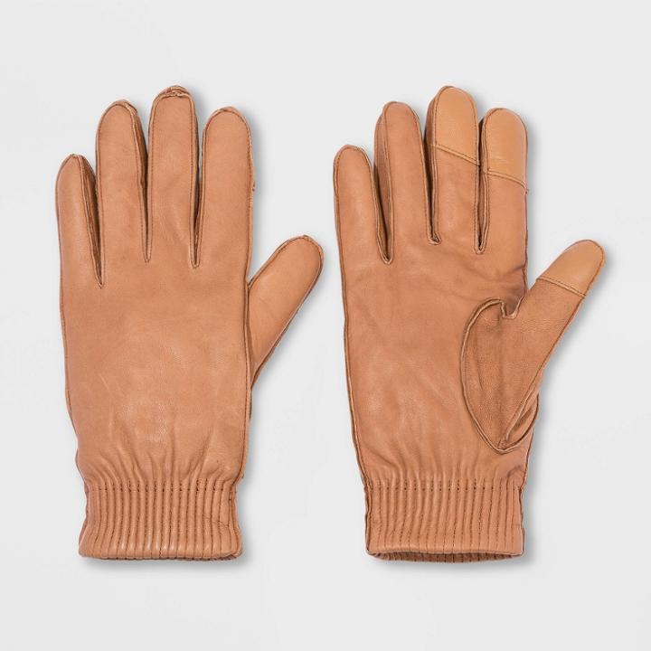 Women's Leather Gloves - Universal Thread Cognac