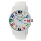 Target Women's Crayo Festival Watch With 3d Raised Numbers And Date Display-white, White