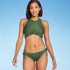 Women's Longline Twist Bikini Top - Kona Sol Dark Green