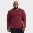 Men's Big & Tall Merino Wool Long Sleeve T-shirt - All In Motion Berry