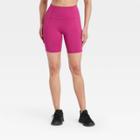Women's Sculpted Linear High-rise Bike Shorts 7 - All In Motion Cranberry