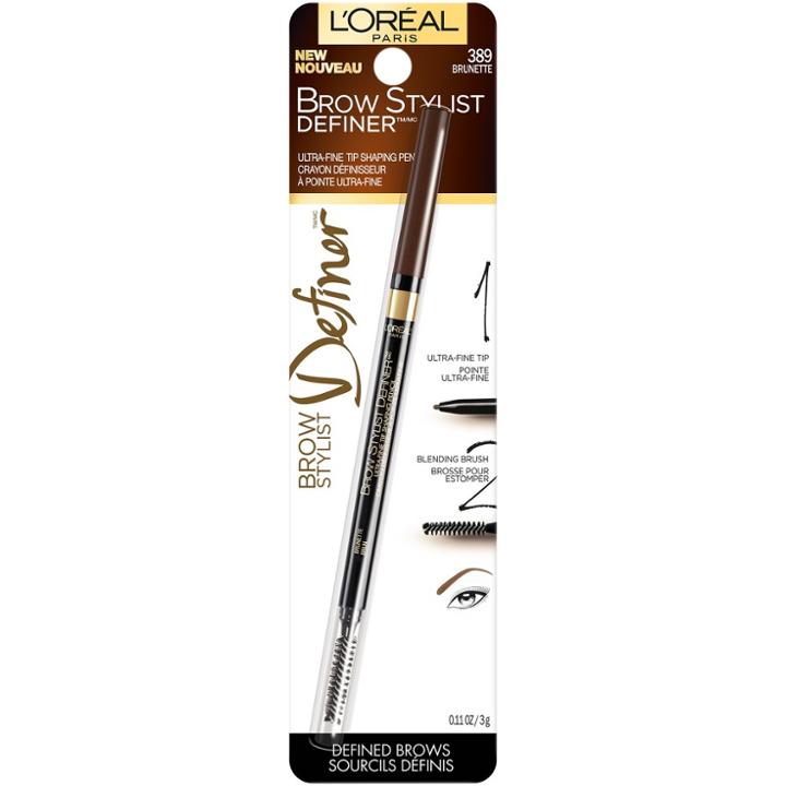 L'oreal Paris Brow Stylist Definer 389 Brunette .45oz, Brunette