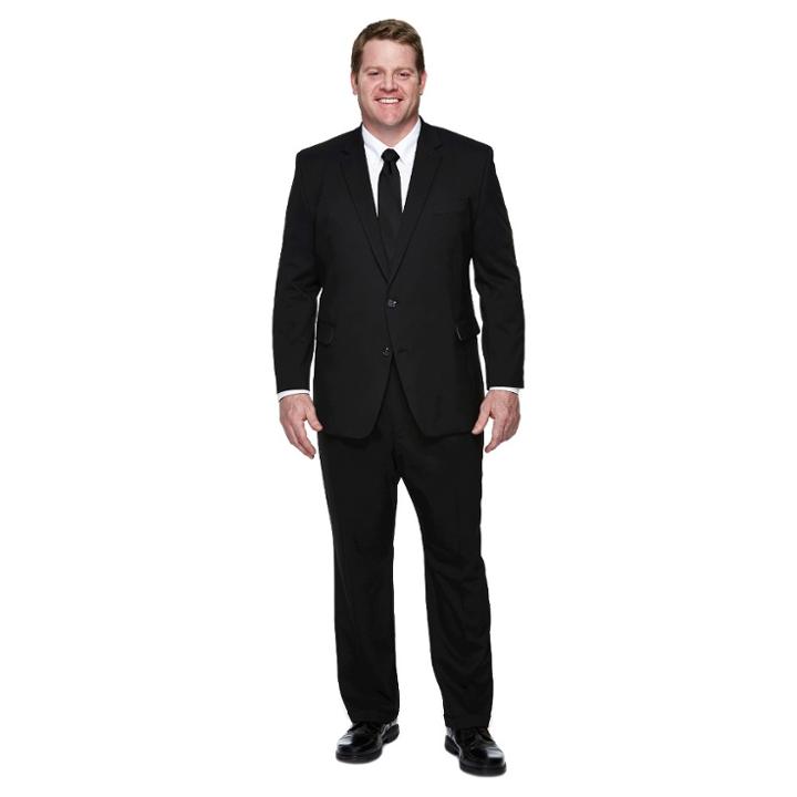 Haggar H26 - Men's Big & Tall Classic Fit Stretch Suit Jacket Black 52r, Size:
