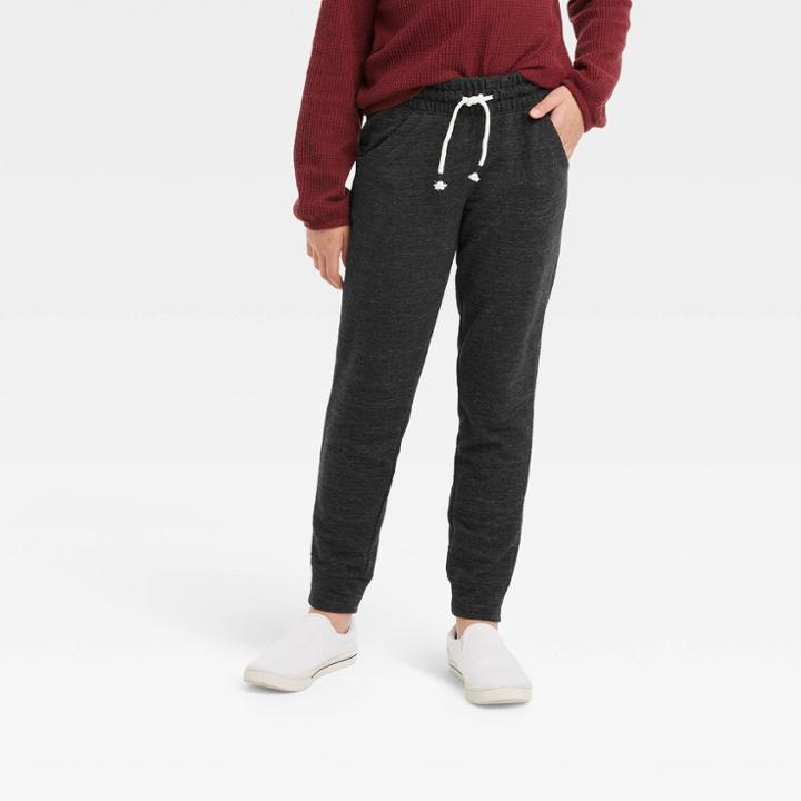 Girls' French Terry Jogger Pants - Cat & Jack Black