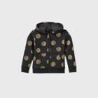 Toddler Girls' Heart Fleece Zip-up Sweatshirt - Cat & Jack Black