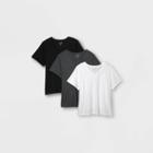 Women's Plus Size Short Sleeve V-neck 3pk Bundle T-shirt - Universal Thread Black/dark Gray/white