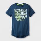 Boys' Graphic Tech T-shirt Never Down Never Out - C9 Champion Navy