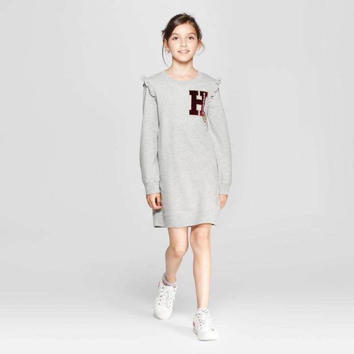 Girls' Harry Potter Long Sleeve Dress - Gray