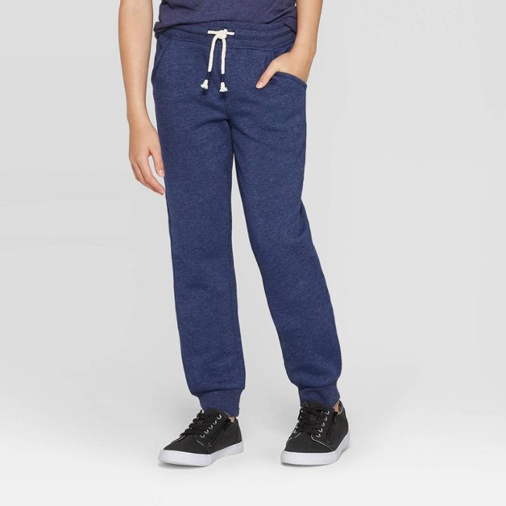 Girls' Cozy Fleece Jogger - Cat & Jack Navy (blue)