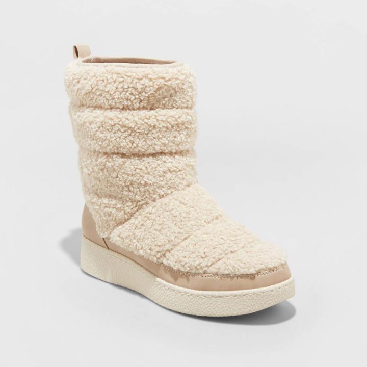 Women's Bertie Winter Boots - A New Day Taupe