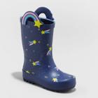 Toddler Girls' Nava Rain Boots - Cat & Jack Navy