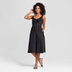 Women's Sleeveless Lace-up Tank Dress - Who What Wear Black