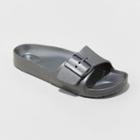 Women's Megan Eva Single Band Slide Sandals - Shade & Shore Charcoal Gray