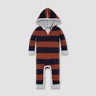 Burt's Bees Baby Baby Boys' Thermal Rugby Stripe Coverall - Midnight