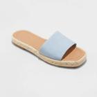 Women's Maren Wide Width Square Toe Espadrille Slide Sandals - Universal Thread Blue