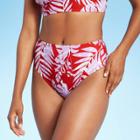 Kona Sol Women's Layered High Waist High Leg Bikini Bottom - Kona