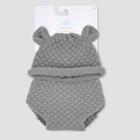 Baby Bear Hat & Diaper Cover Set - Cloud Island Gray 0-6m, Kids Unisex