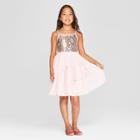 Plus Size Girls' Sequin Dress - Cat & Jack Blush