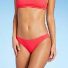 Juniors' Textured Hipster Bikini Bottom - Xhilaration Neon Pink