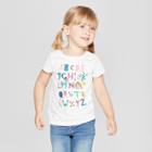 Toddler Girls' Alphabet Short Sleeve T-shirt - Cat & Jack White