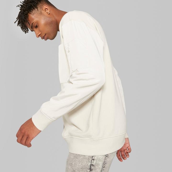 Men's Long Sleeve Mixed Media Crew Sweatshirt - Original Use Beachcomber