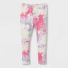 Toddler Girls' Tie-dye Leggings - Cat & Jack Cream