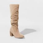 Women's Lainee Heeled Scrunch Boots - Universal Thread Taupe