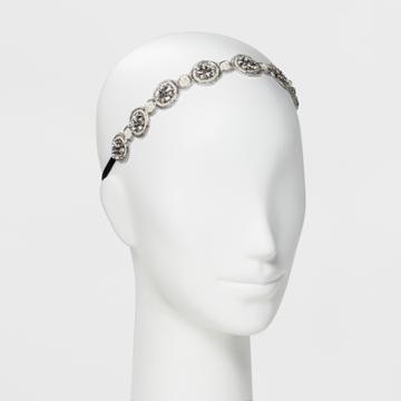 Pink Pewter Headband - Silver,