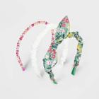 Girls' 3pk Beaded Floral Ruched Headbands - Cat & Jack