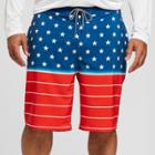 Men's Big & Tall Striped 10 Biscayne Board Shorts - Goodfellow & Co Red