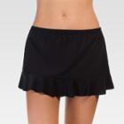 Women's Ruffle Swim Skirt - Black Xl - Aqua Green