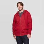 Men's Big & Tall Standard Fit Ultra-soft Full Zip Fleece Hoodie - Goodfellow & Co Scarlet Mystery 2xbt, Red