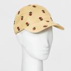 Women's Embroidered Flowers Baseball Hat - Wild Fable Cream (ivory)