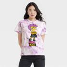 The Simpsons Women's Lisa Simpson Girls Rock Short Sleeve Graphic T-shirt - Purple