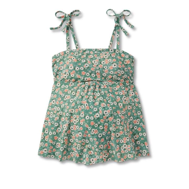 Tie-strap Square Neck Maternity Tankini Top - Isabel Maternity By Ingrid & Isabel Floral
