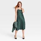 Women's Jacquard Slip Dress - A New Day Green