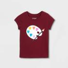 Toddler Girls' Paint Palette Short Sleeve Graphic T-shirt - Cat & Jack Burgundy
