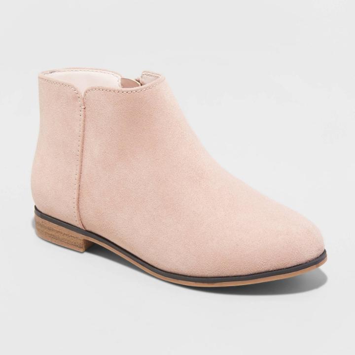 Girls' Opal Zipper Booties - Cat & Jack Blush