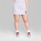 Women's Plus Size Denim Mini Skirt - Wild Fable Violet